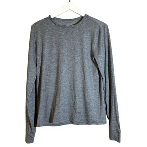 Outdoor Voices Womens CloudKnit Long‎ Sleeve T-Shirt Heather Grey Small 294768